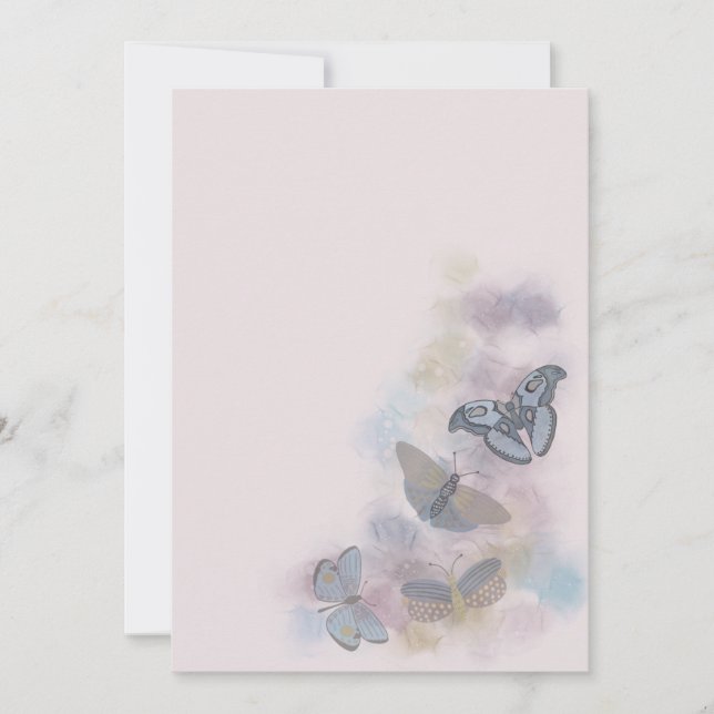 Save The Date Papillons à encre d'alcool (Devant)