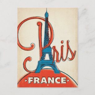 Save The Date   Paris - Eiffelturm Ankündigungspostkarte