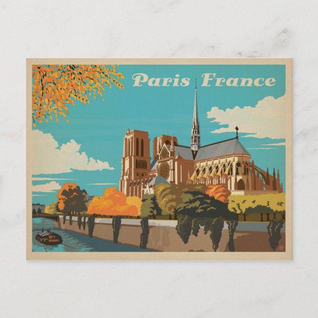 Save The Date | Paris, Frankreich Ankündigungspostkarte (Vorderseite)