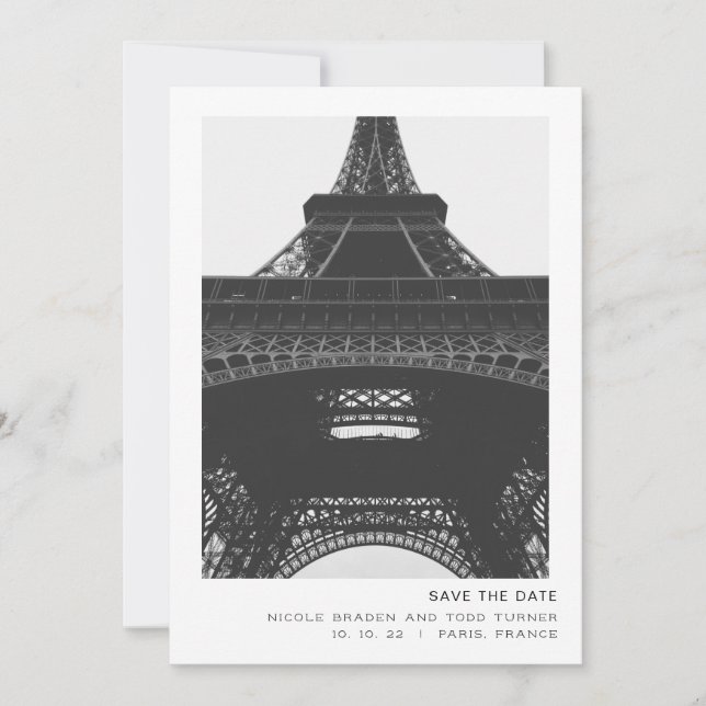Save The Date Paris Sauvegarder la Date (Devant)