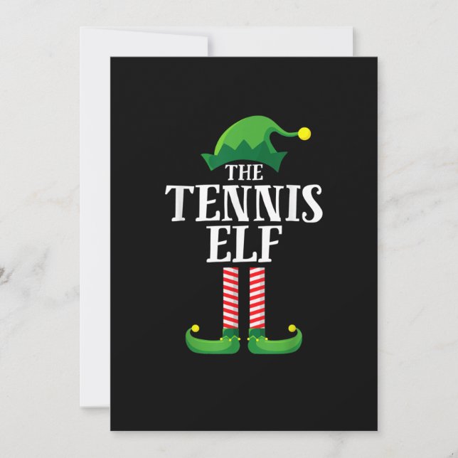 Save The Date Parti chrétien de Tennis Elf Matching Family (Devant)