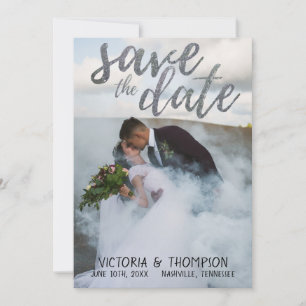 Save The Date Parties scintillant d'argent Monts photo Enregistr