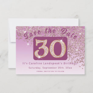 Save The Date Parties scintillant d'or Rose brillante pour 30e a