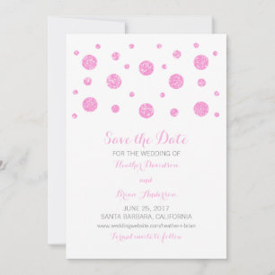 Save The Date Parties scintillant rose Confetti Enregistrer la d
