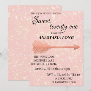 Save The Date Parties scintillant rose Moderne Et Élégante Enreg