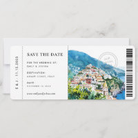 Passe d'embarquement Positano Amalfi Mariage de la