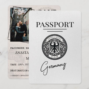 Save The Date Passeport Allemagne Blanche Enregistrer La Date