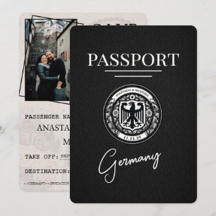 Save The Date Passeport Allemagne Noire Enregistrer La Date