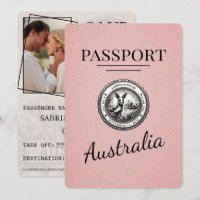 Passeport Australie Rose Enregistrer La Date