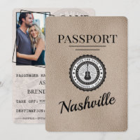 Passeport Beige Nashville Enregistrer La Date