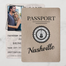 Passeport Beige Nashville Enregistrer La Date
