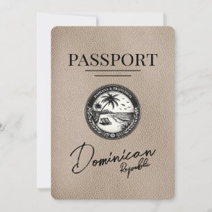 Save The Date Passeport Beige République Dominicaine Enregistrer