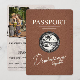 Save The Date Passeport Brown République Dominicaine Enregistrer
