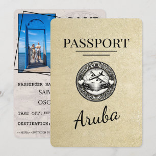 Save The Date Passeport Champagne Aruba Enregistrer La Date