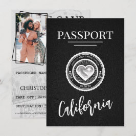 Save The Date Passeport De Californie Noire Enregistrer La Date