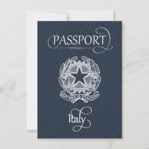 Save The Date Passeport de la Marine Bleue Italie Enregistrer la