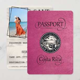 Save The Date Passeport de Magenta Costa Rica