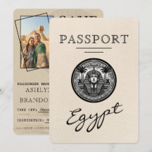 Passeport d'Égypte en ivoire pour annoncer votre m