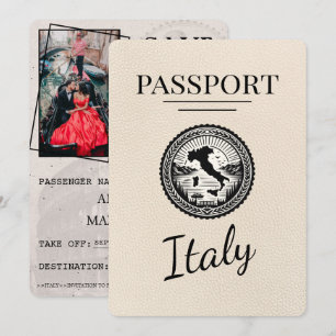 Save The Date Passeport d'Italie