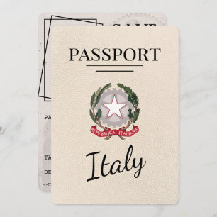 Save The Date Passeport d'Italie