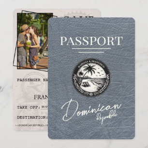 Save The Date Passeport En Argent République Dominicaine Enregis