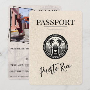 Save The Date Passeport Ivory Porto Rico