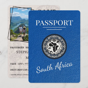 Save The Date Passeport Royal Blue Afrique du Sud