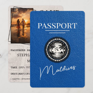 Save The Date Passeport Royal Blue Maldives Enregistrer La Date