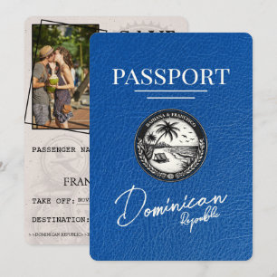 Save The Date Passeport Royal Blue République Dominicaine