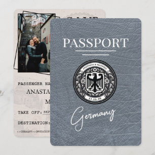 Save The Date Passeport Silver Allemagne Enregistrer La Date