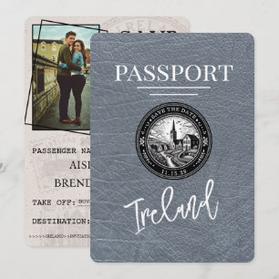 Save The Date Passeport Silver Ireland Enregistrer La Date