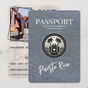 Save The Date Passeport Silver Porto Rico