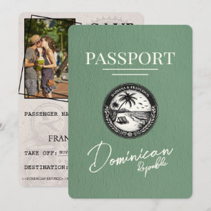 Save The Date Passeport Vert République Dominicaine Enregistrer