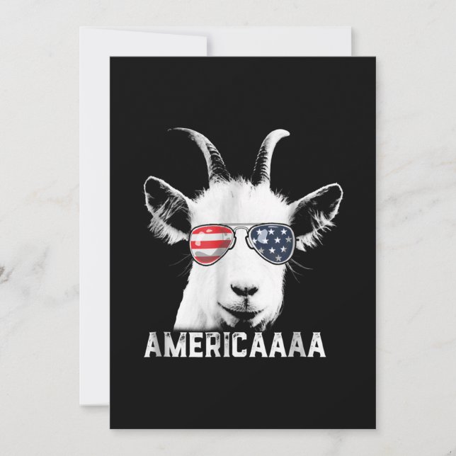 Save The Date Patriotic Goat Funny (Devant)