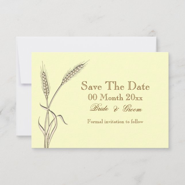Save The Date Pays blé enregistrer la date #2 (Devant)