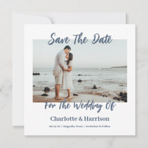 Save The Date Paysage Marin de Style Aquarelle Moderne pour Mari