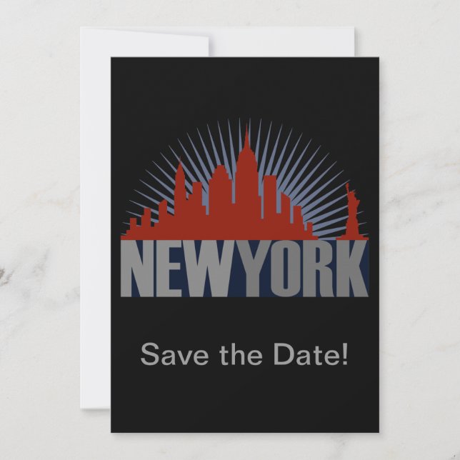 Save The Date Paysage urbain de New York City (Devant)