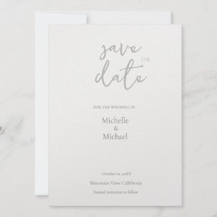Save The Date Pearl Shimmer Mariage minimaliste moderne