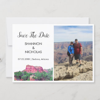 Save The Date Peint Mountain Fiançailles Photo Enregistrer La Da