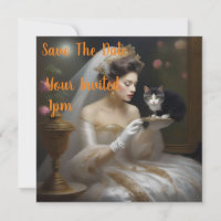 Peinture à l'huile de mariée de chat,