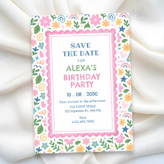 Save The Date Peinture gribouillée ludique
