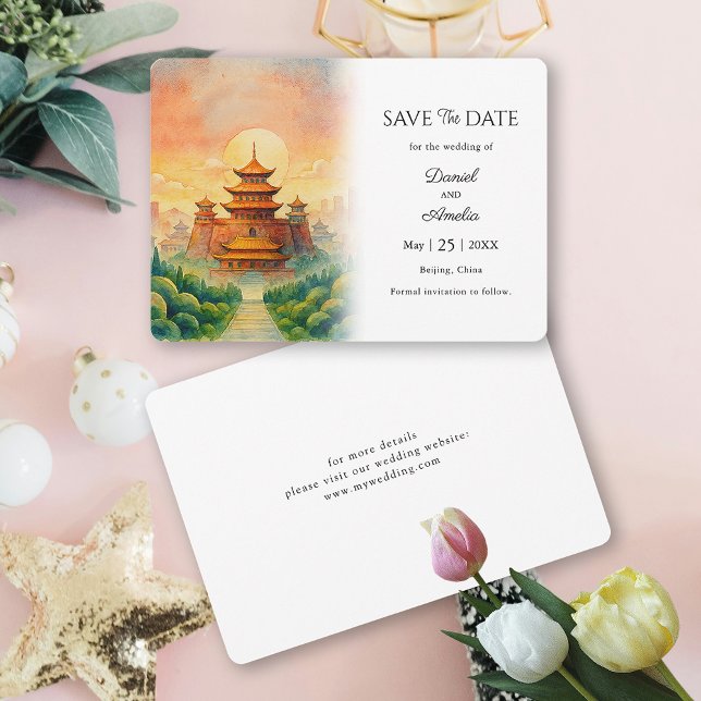 Save The Date Pékin Chine Destination Mariage (Beijing  China Destination  Save The Date)