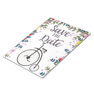 Save the Date Penny Farthing Notizblock