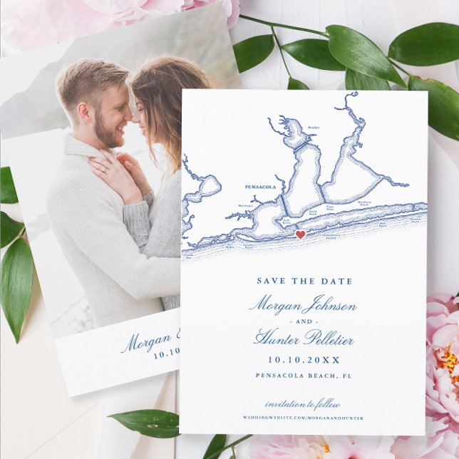 Save The Date Pensacola Beach Floride Mariage élégant (Créateur téléchargé)