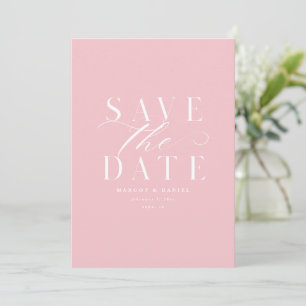 Save The Date Peony Rose Bleu Simple Enregistrer La Date Pas De 
