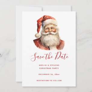 Save The Date Père Noël rétro