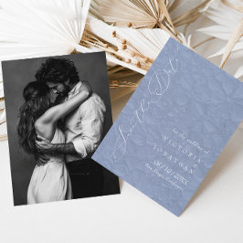 Save The Date Périwinkle Dusty Bleu Simple