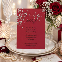 perle d'invitation rouge cramoisi