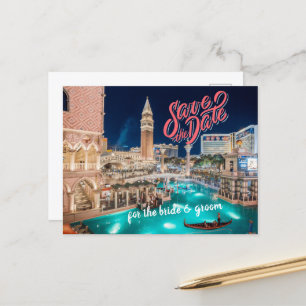 Save the Date Personalisiert Las Vegas Postcard Postkarte