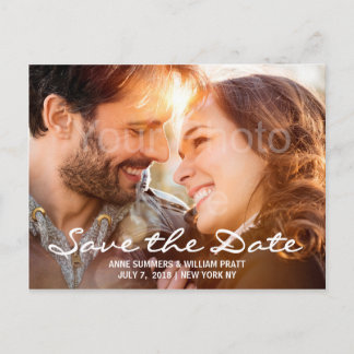 Save the Date, Personalisiert mit Foto, zweiseitig Ankündigungspostkarte